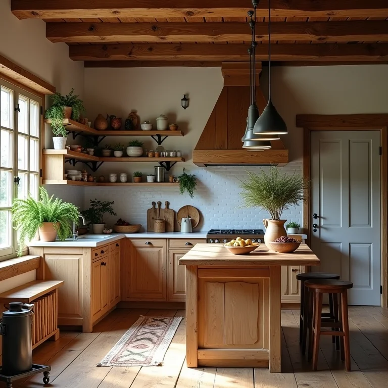 Personalidade e estilo único em cozinha rústica