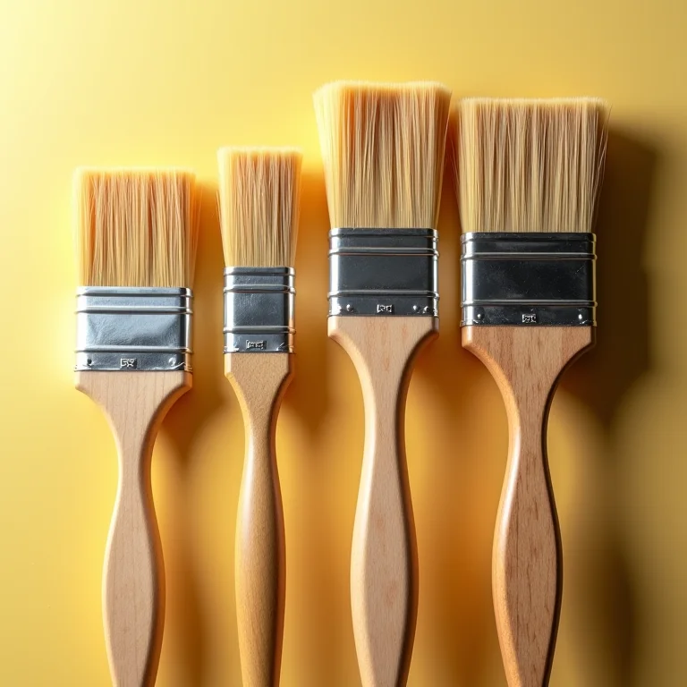 Pincéis de cerdas naturais de alta qualidade para pintura.