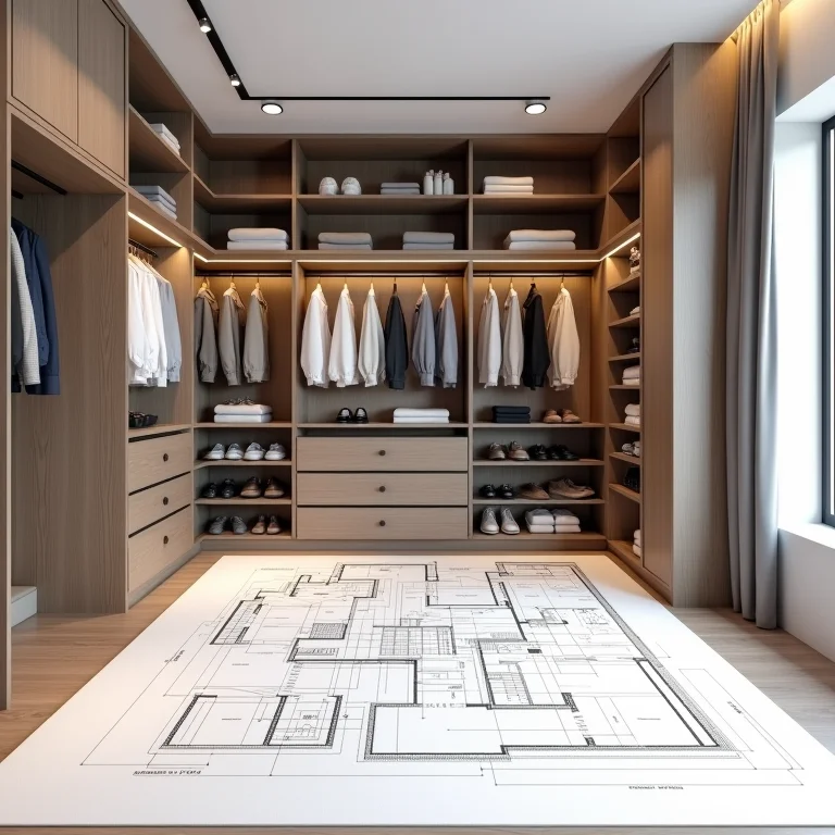 Plantas de quarto de casal projetado por um profissional