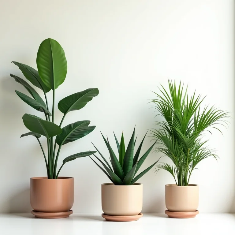 Plantas em vasos adicionando vida a um espaço boho minimalista