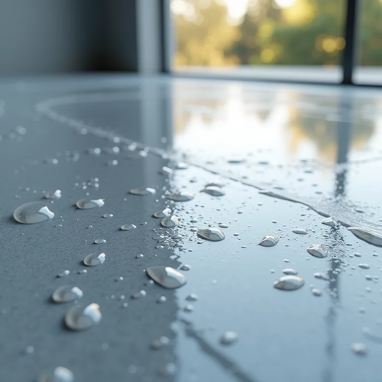 Porcelanato resistente à água com gotas