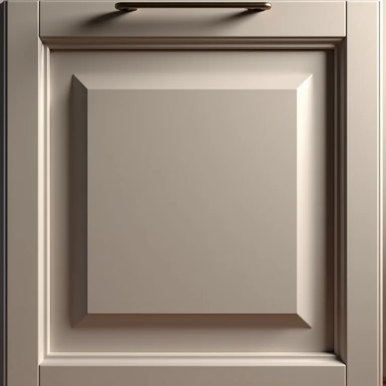 Porta de armário de cozinha com acabamento laqueado.