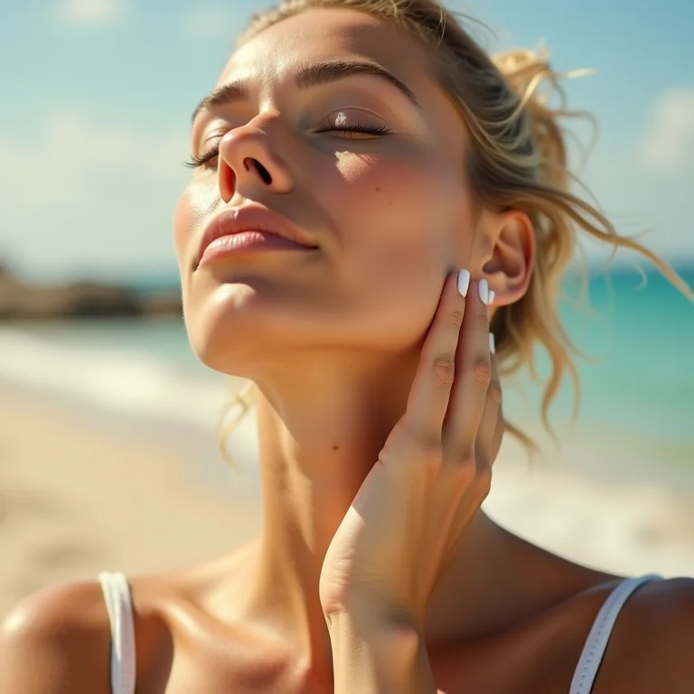 Proteção solar para o pescoço