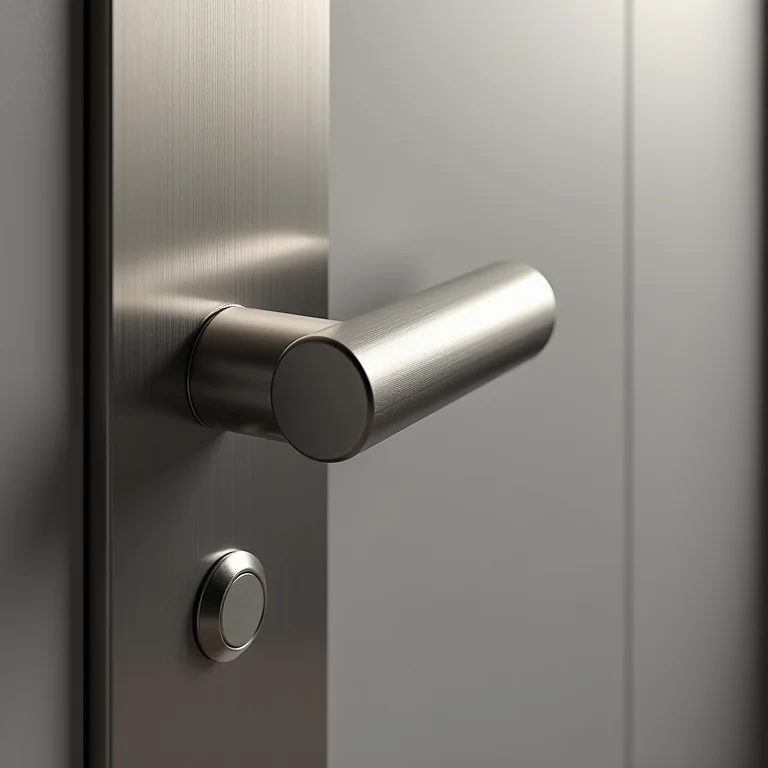 Puxador de aço inox com acabamento escovado