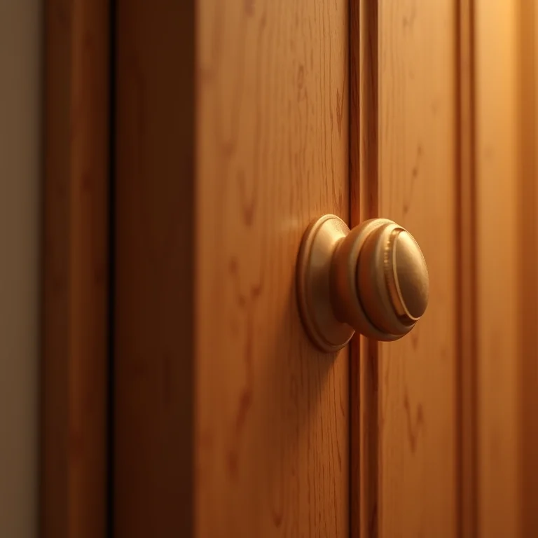 Puxador de madeira com textura natural