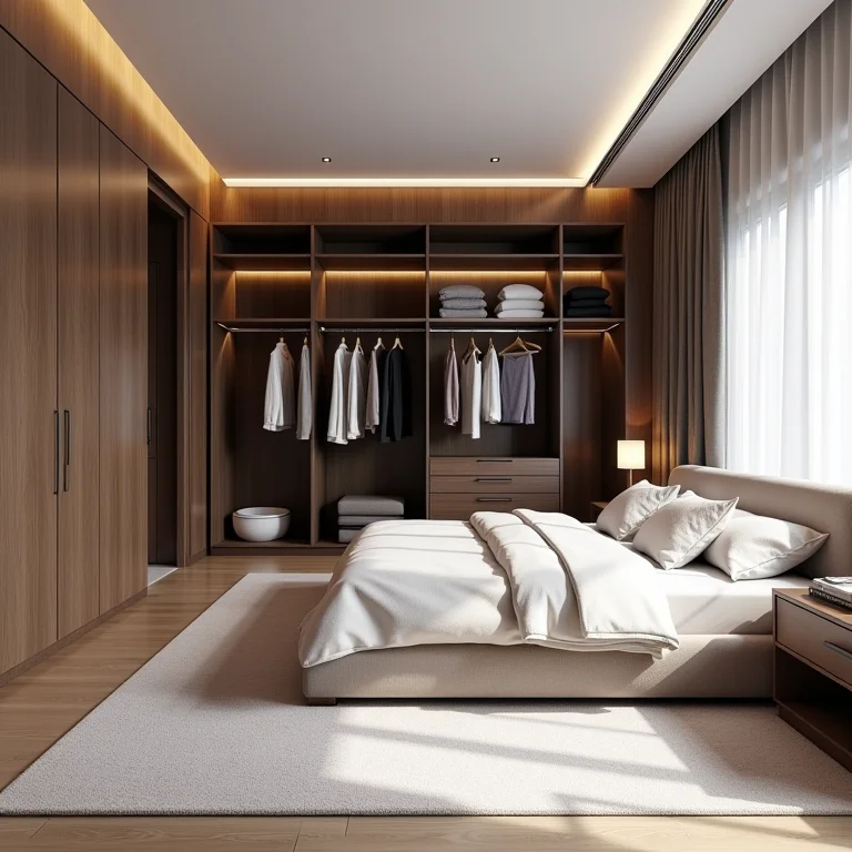 Quarto de casal sem estilo definido