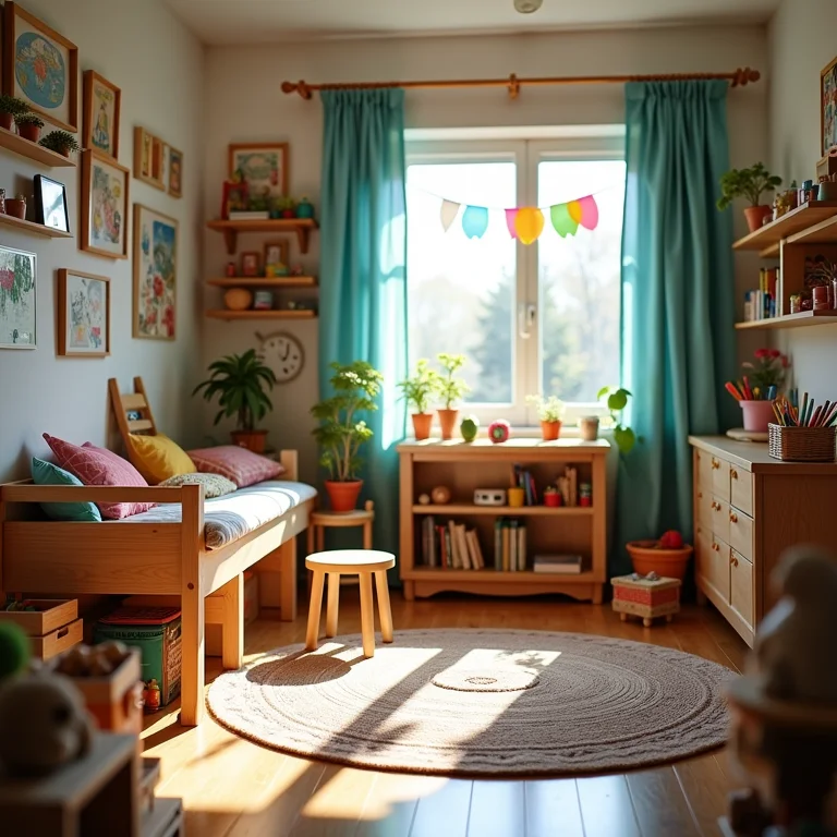 Quarto montessoriano com excesso de informação visual