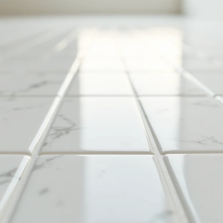 Reflexo da luz em porcelanato polido