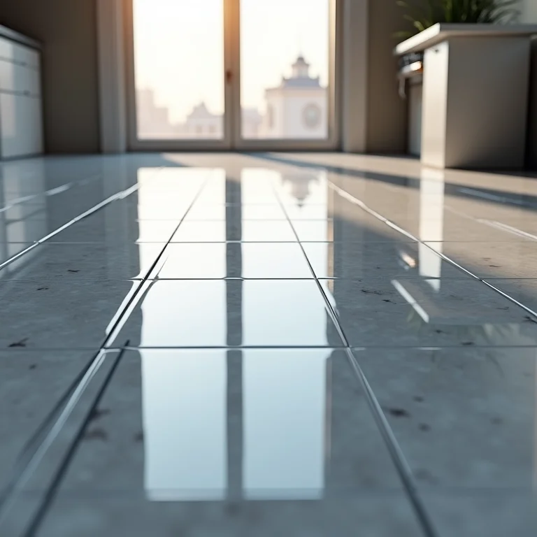 Reflexo intenso em porcelanato brilhante