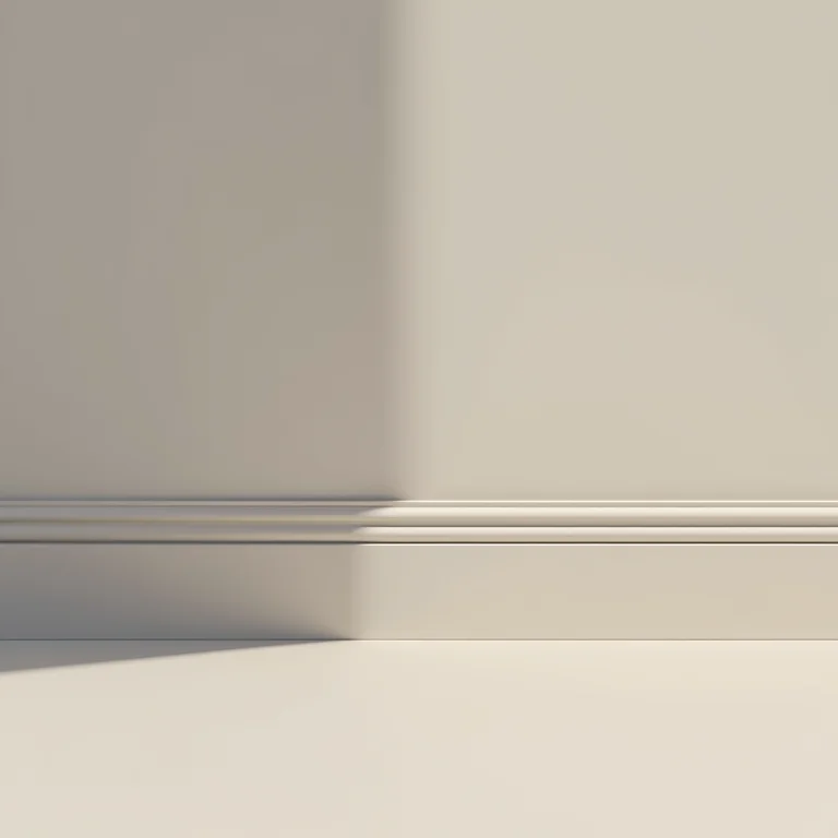 Rodapé da mesma cor da parede para um efeito discreto