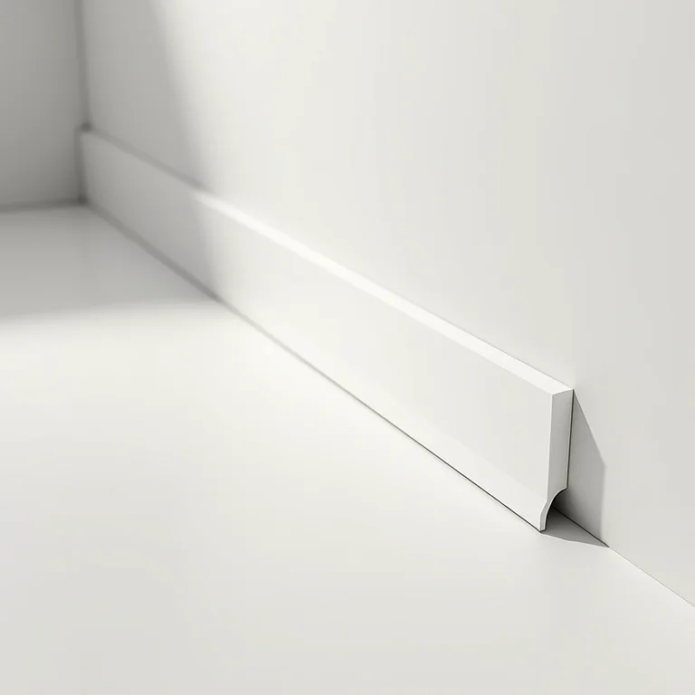 Rodapé de Poliestireno em casa minimalista