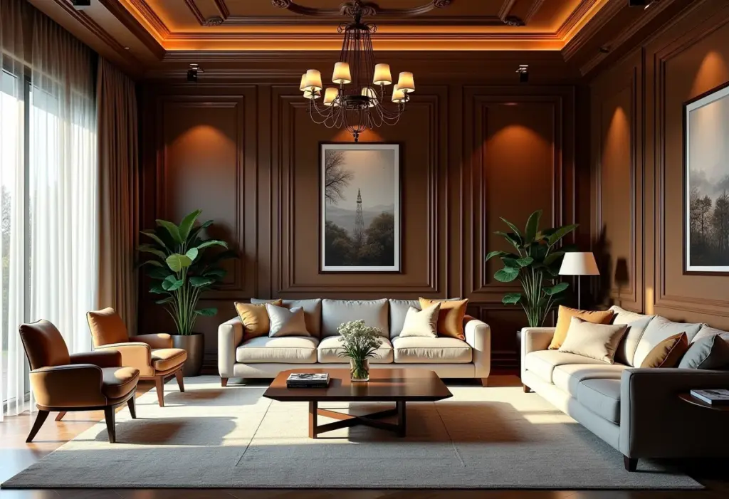 Móveis Clássicos: O erro que você não pode cometer na sua casa Sala de estar luxuosa com móveis clássicos e iluminação aconchegante