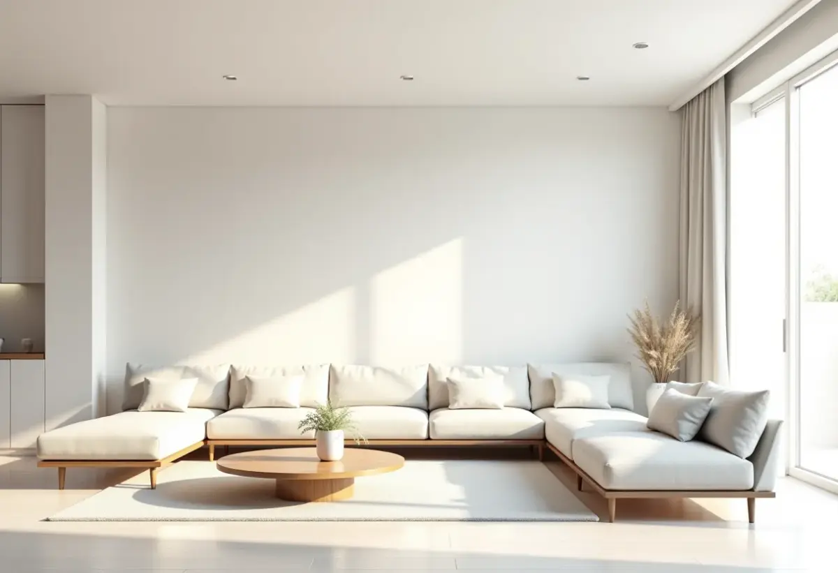 Móveis modernos: o segredo para uma casa de revista Sala de estar moderna com design funcional e iluminação natural