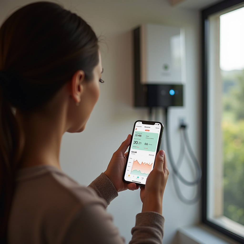 Monitoramento do inversor solar via aplicativo.