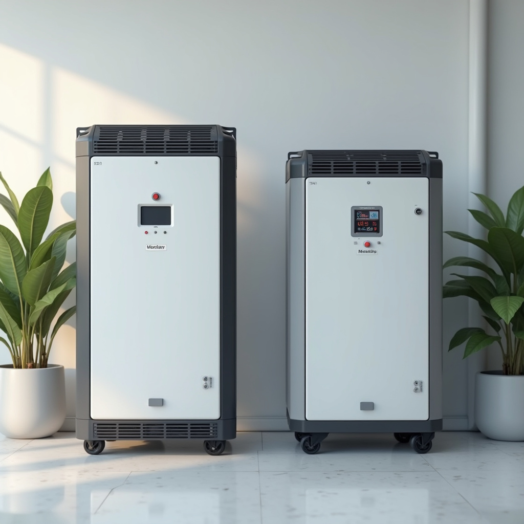 Comparativo de potência de inversores solares.