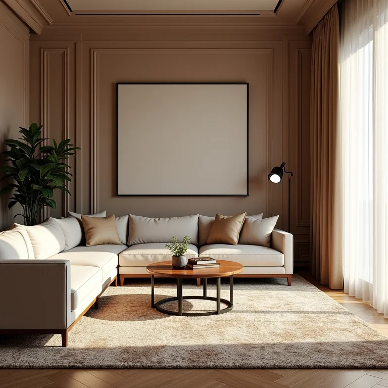 Tapete aconchegante com padrão intrincado em uma sala clássica