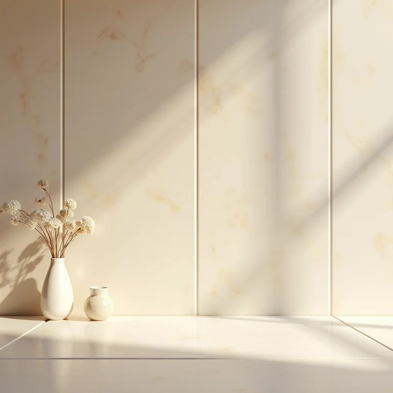 Textura suave do porcelanato acetinado