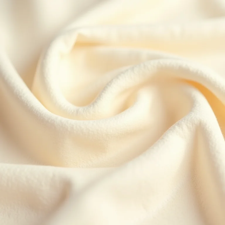 Textura suave do tecido de algodão de uma cortina rolô.