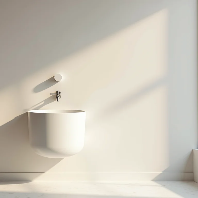 Torneira de parede com design minimalista