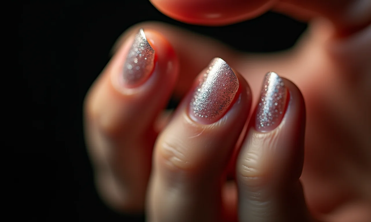 Unhas baby boomer com glitter: um toque de glamour e sofisticação para um visual ainda mais especial.