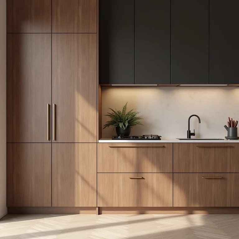 Variedade de acabamentos para armários de cozinha: fosco, brilhante e texturizado