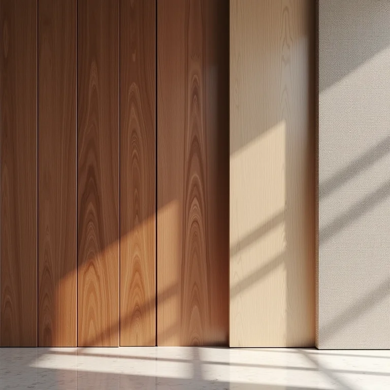 Variedade de materiais e acabamentos para painéis de TV