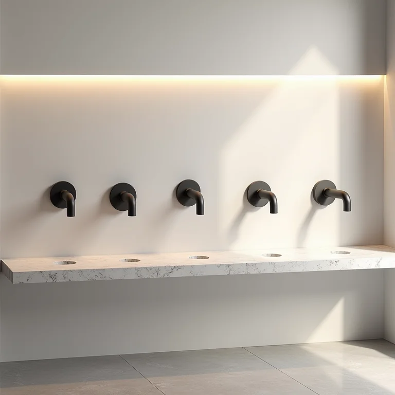 Variedade de modelos de torneiras de parede