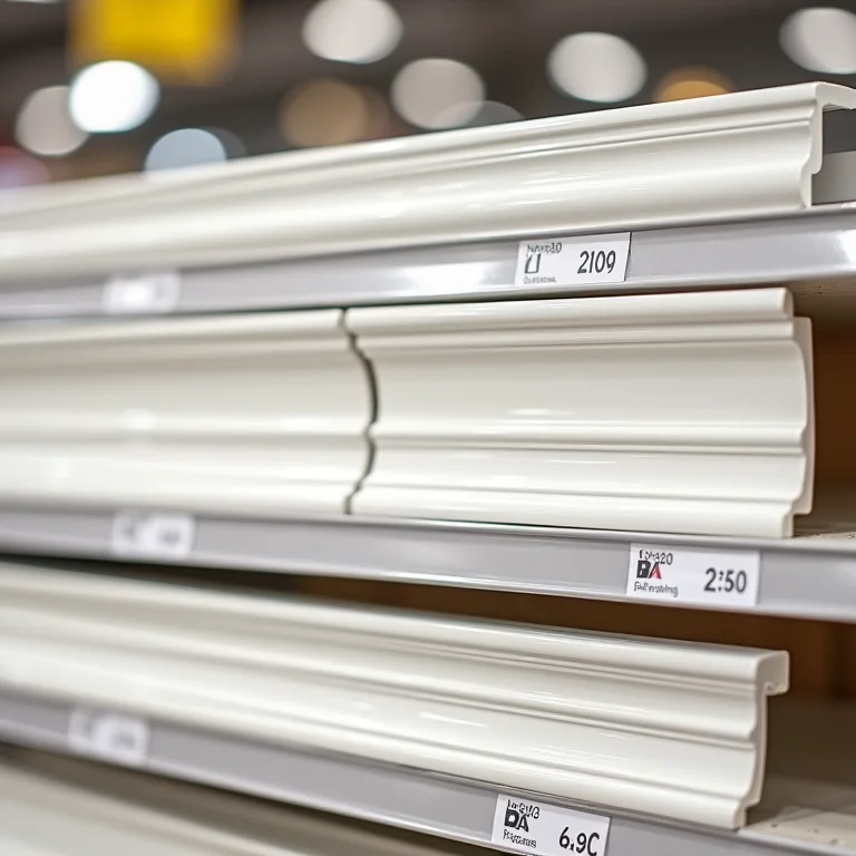 Variedade de roda-teto à venda em loja de construção