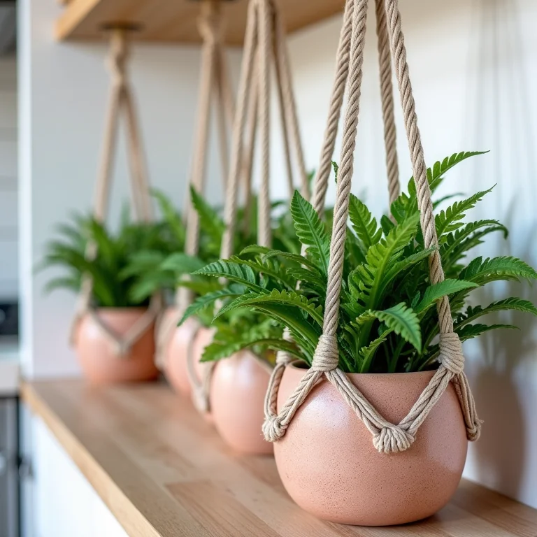 Vasos e suportes criativos para samambaias