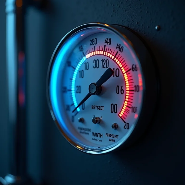 Verificação da pressão da água para chuveiros com LED.