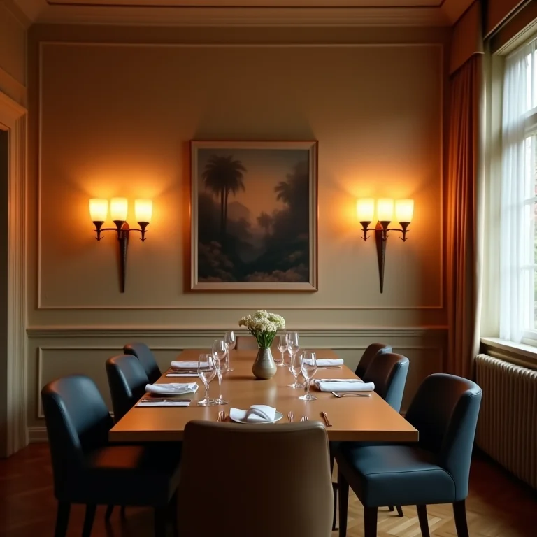 Arandelas valorizando a decoração da sala de jantar