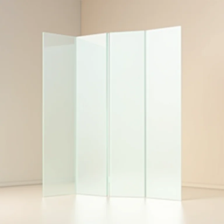 Biombo de vidro moderno e elegante.