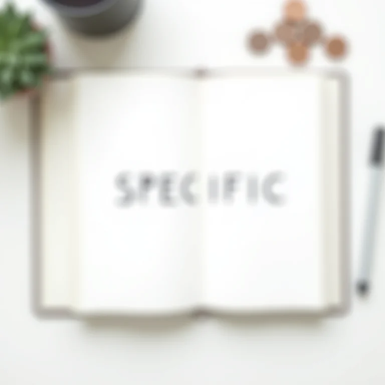 Caderno aberto com a palavra ESPECÍFICO.