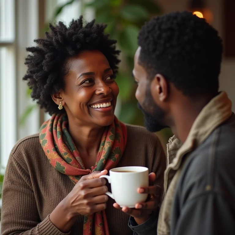 Casal em momento de carinho, representando o arquétipo do Amante