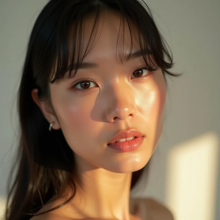 Close up de mulher corrigindo imperfeições das unhas com base niveladora