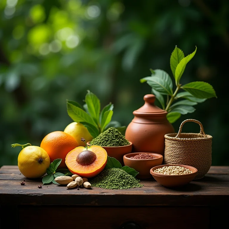 Composição de elementos da natureza amazônica