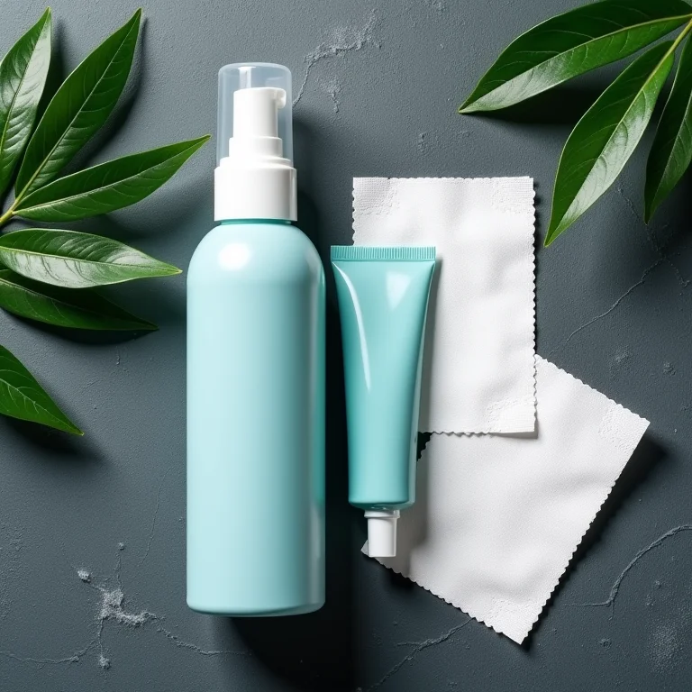 Composição de produtos para pele oleosa com água termal em destaque