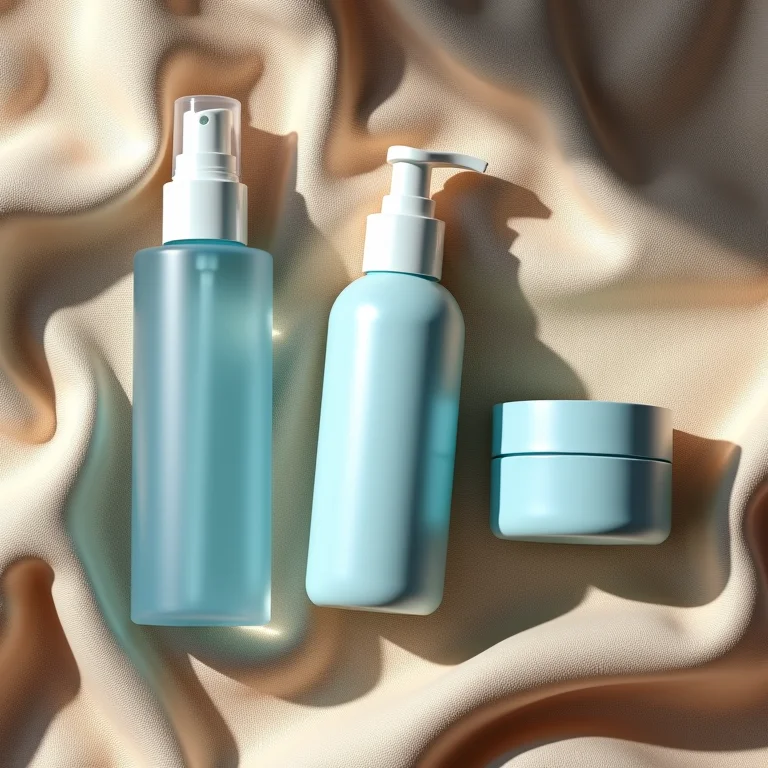 Composição de produtos para pele seca com água termal em destaque