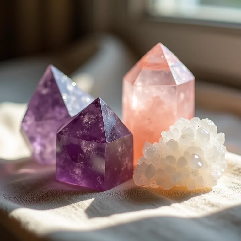 Cristais diversos em close-up para representar as dicas da Hipnose