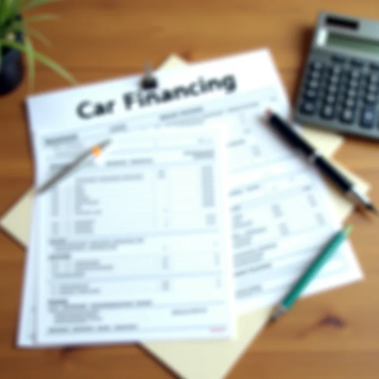 Documentos e calculadora representando as vantagens de um carro recuperado