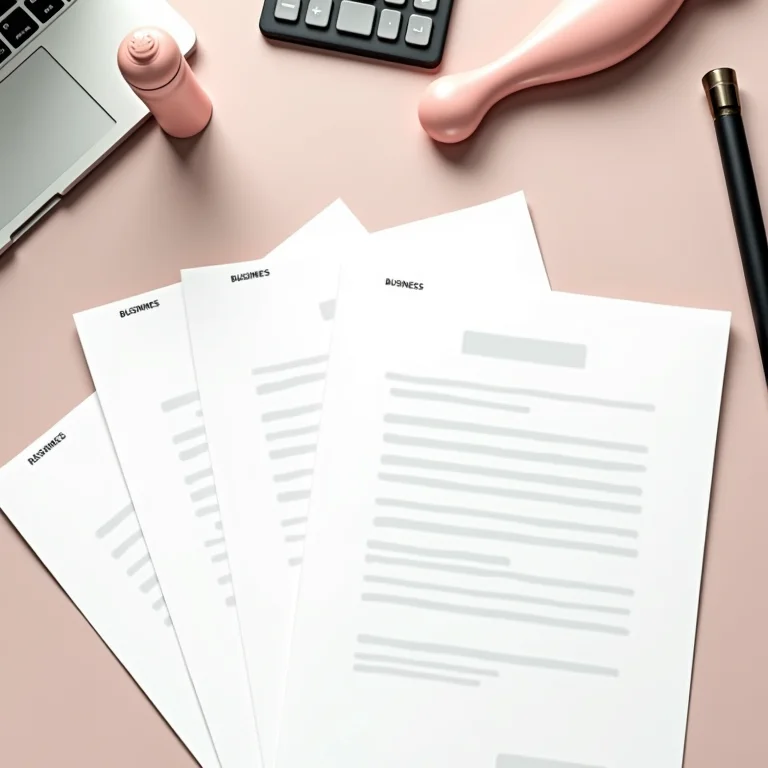 Documentos e produtos de sex shop organizados para registro MEI