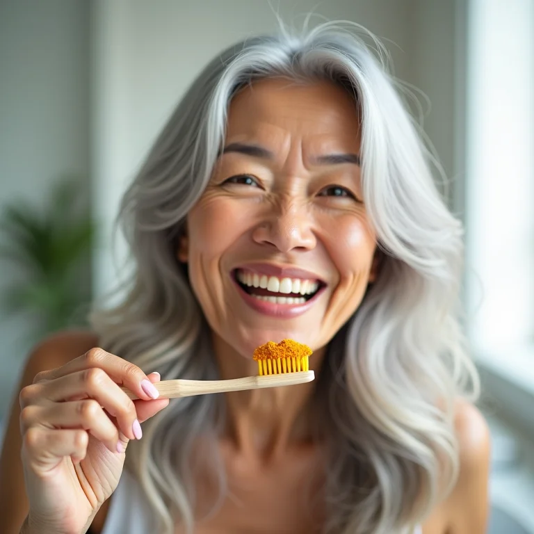 Escovação com cúrcuma para clarear os dentes