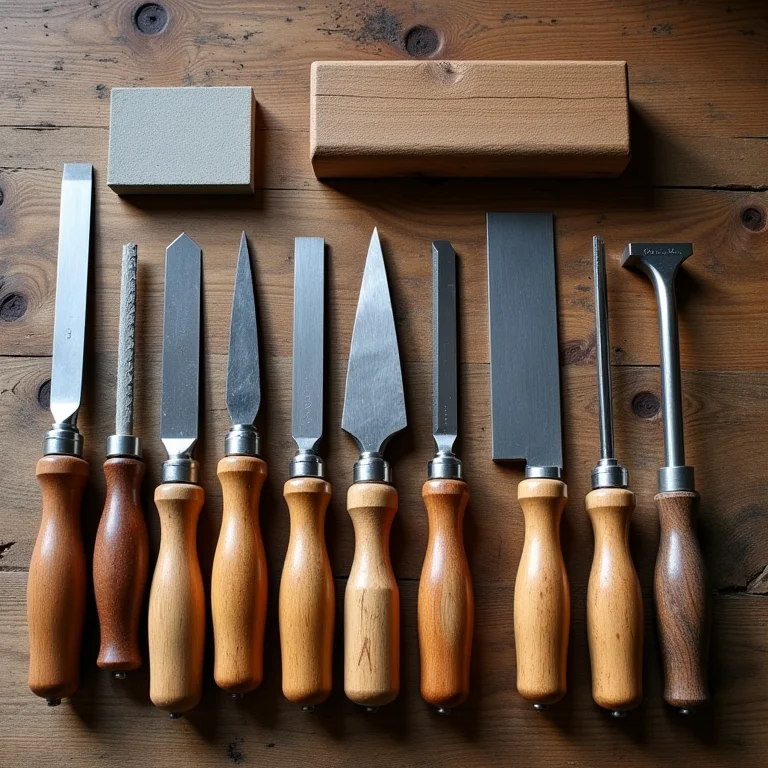 Ferramentas tradicionais para fabricação de instrumentos musicais