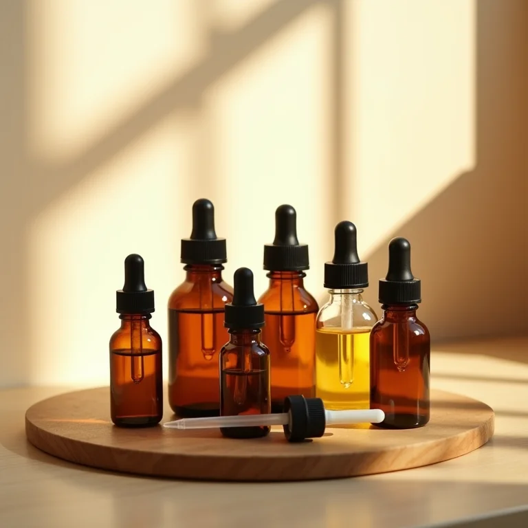 Frascos de essência para skincare coreana