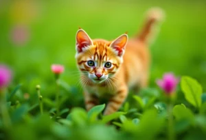 Gatos no jardim: 5 repelentes caseiros que realmente funcionam Gato explorando jardim exuberante