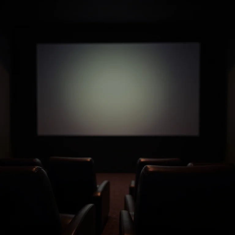 Home theater com iluminação inadequada causando reflexos na tela.