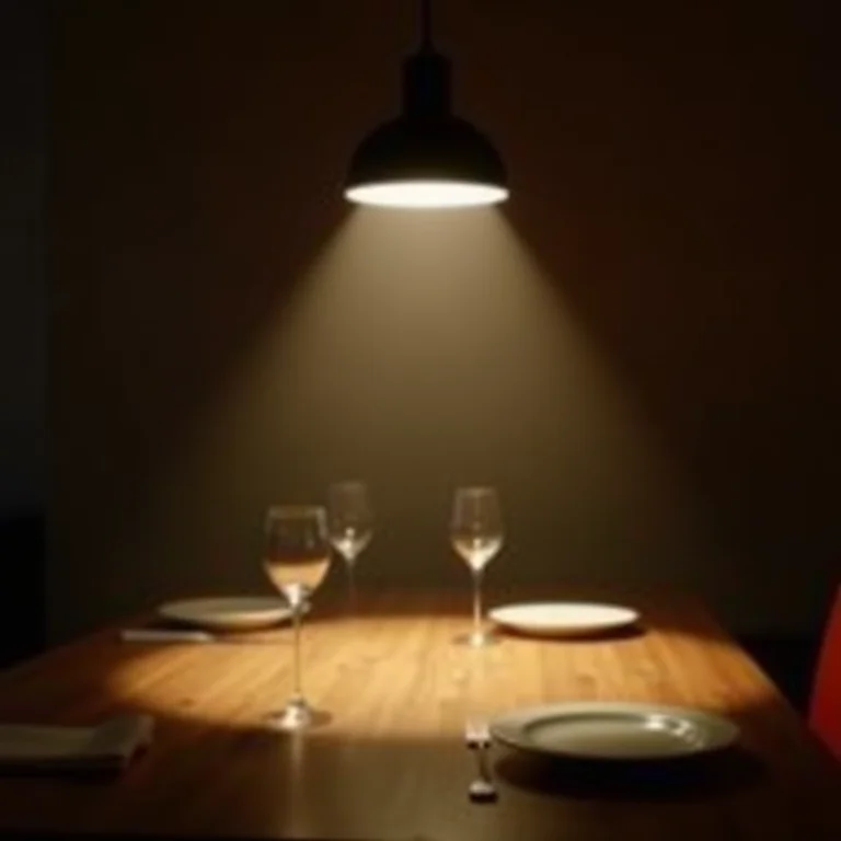 Iluminação inadequada em pizzaria