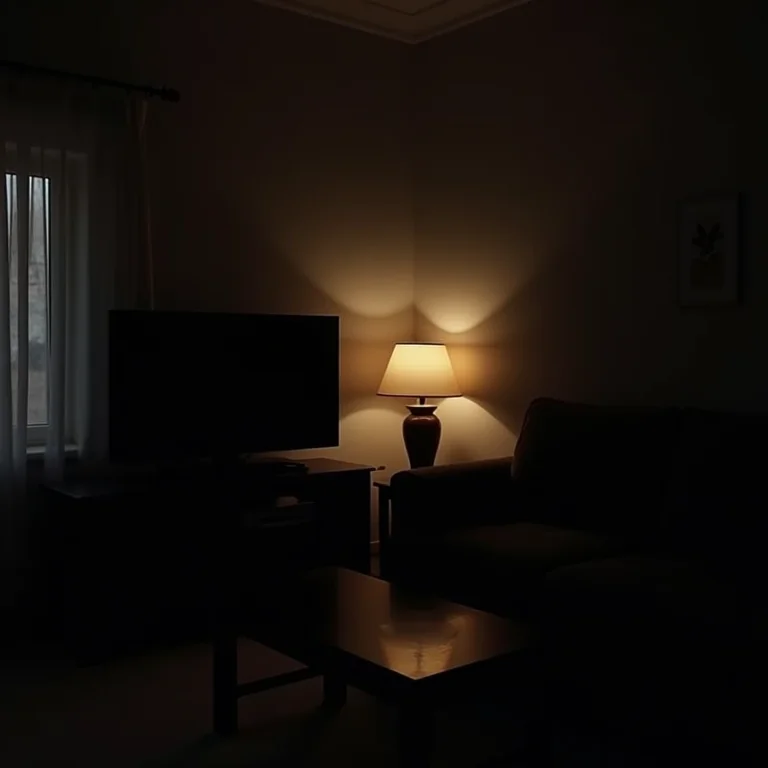 Iluminação inadequada em sala de TV