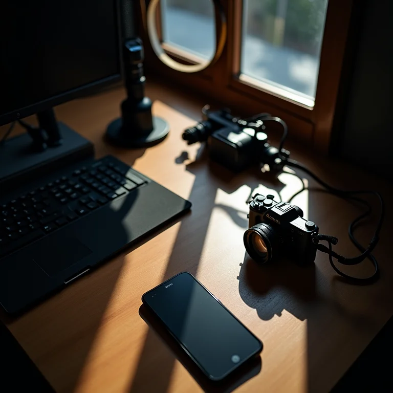 Iluminação inadequada para streaming