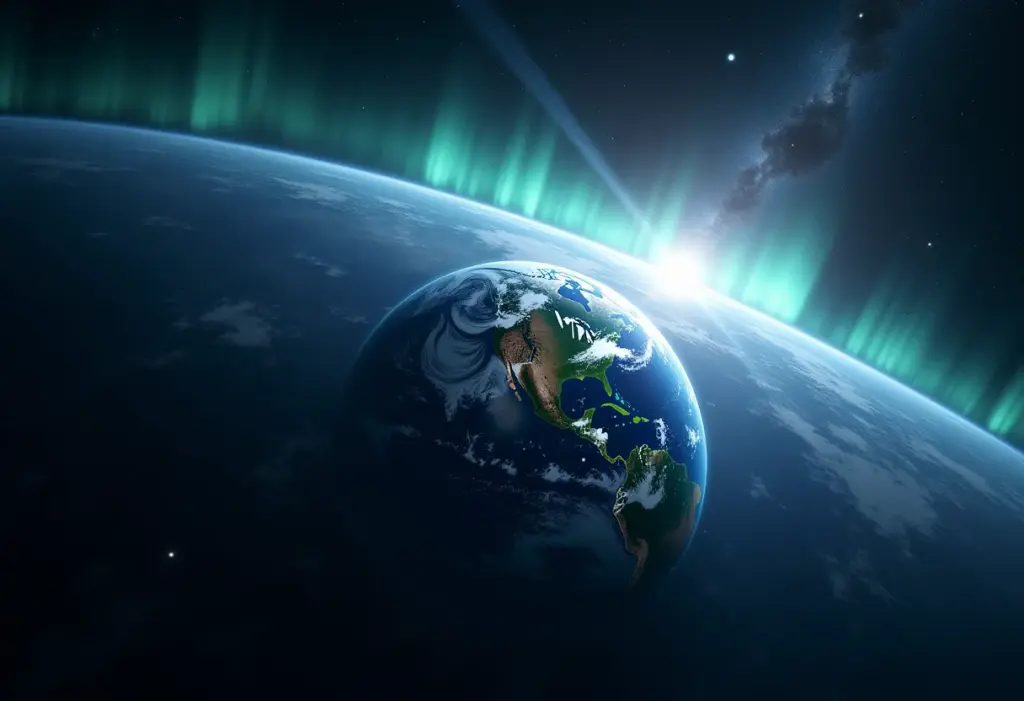 Campo Magnético da Terra: Entenda a origem e a importância Ilustração artística do campo magnético da Terra